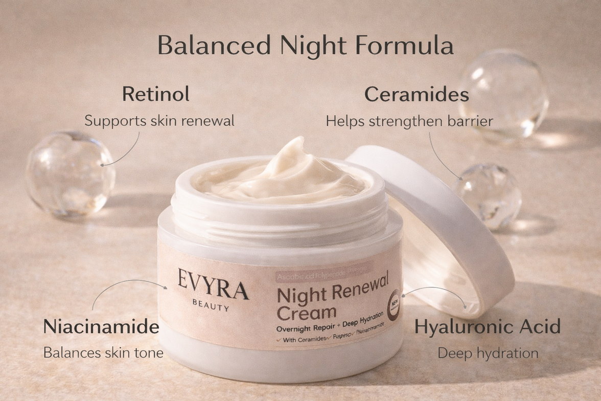 Night Renewal Cream - Retinol + Ceramides